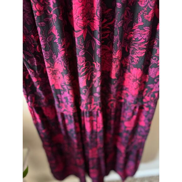 Pioneer Woman Purple Pink Floral Fall Midi Maxi Dress Boho Cottage *no belt*(M) - Picture 15 of 15